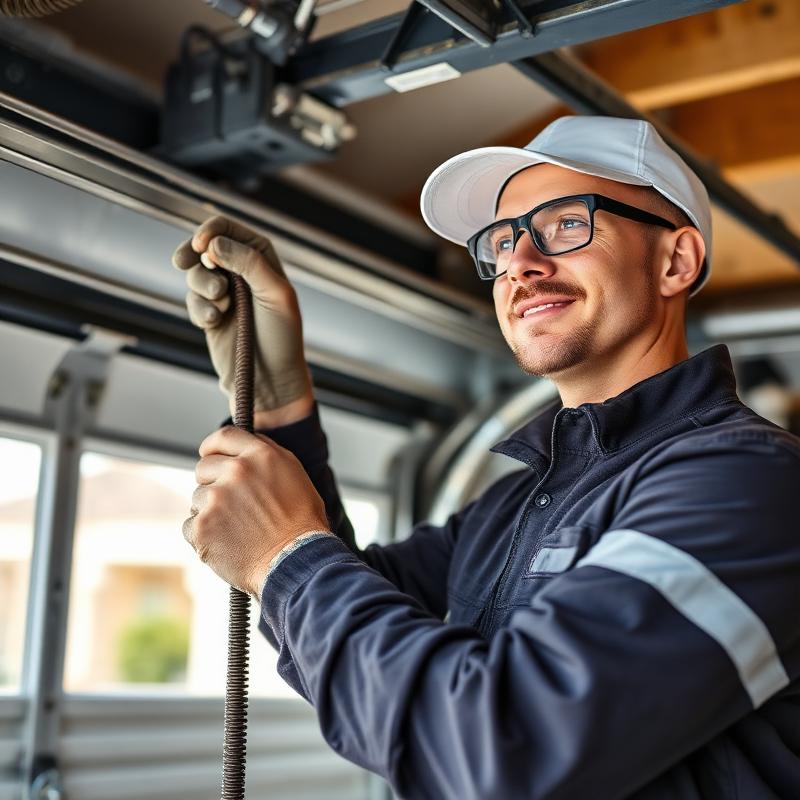 Skilled garage door technician providing professional service in Leesville Ohio
